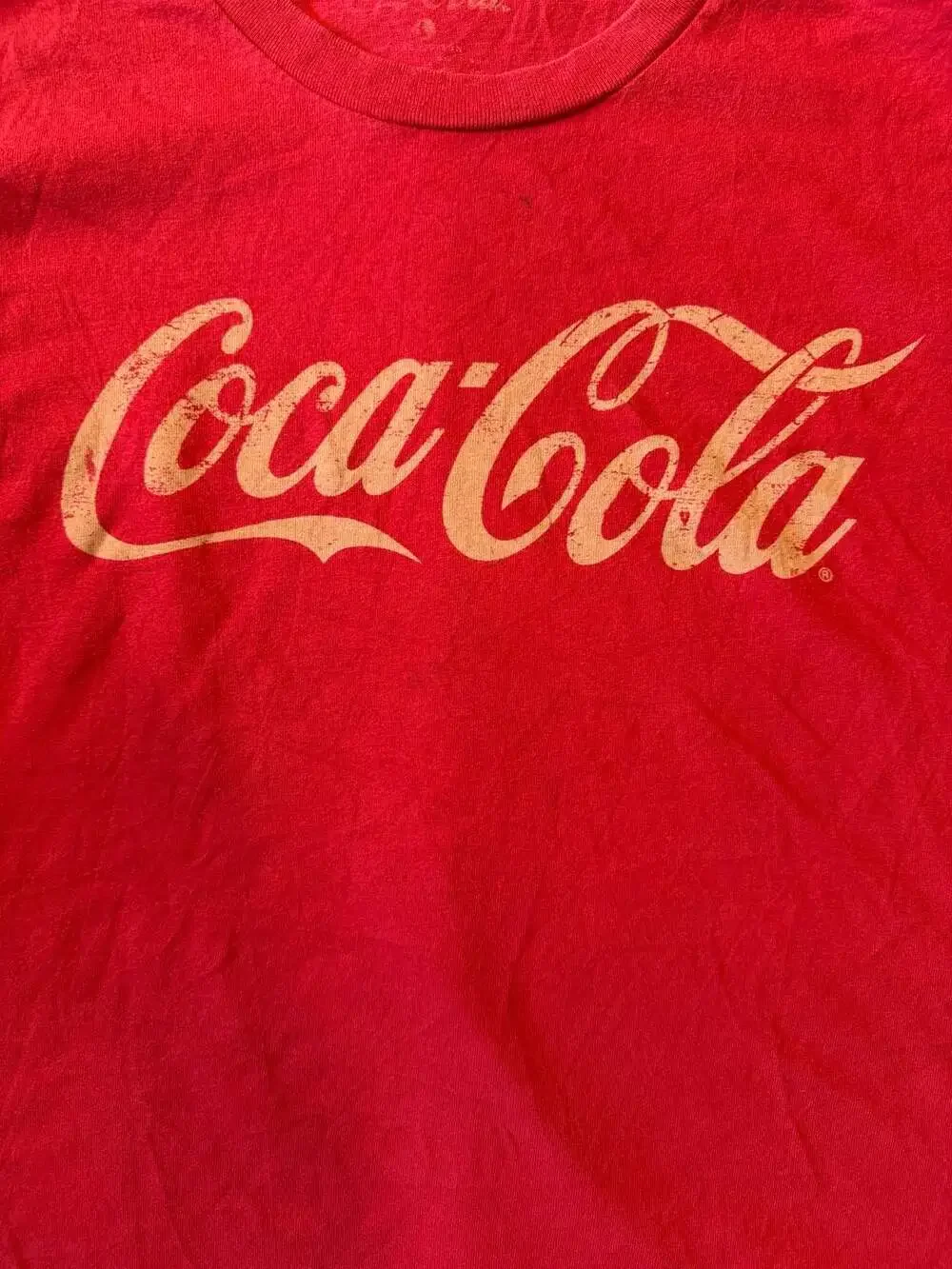Coca-Cola Mens Coke Vintage Graphic Logo Red Shirt New XL, 2XL